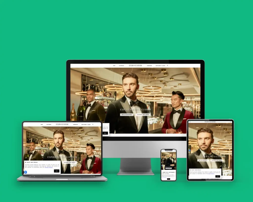 Responsive website mockup on Apple devices - Auto Grow web development