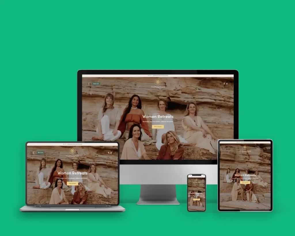 Responsive website design mockup - Auto Grow web development portfolio