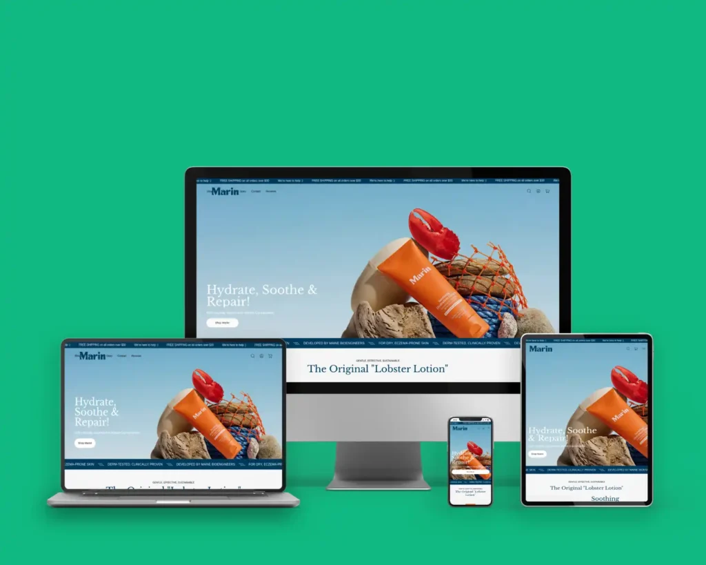 Shopify store mockup on Apple devices - Auto Grow Shopify development