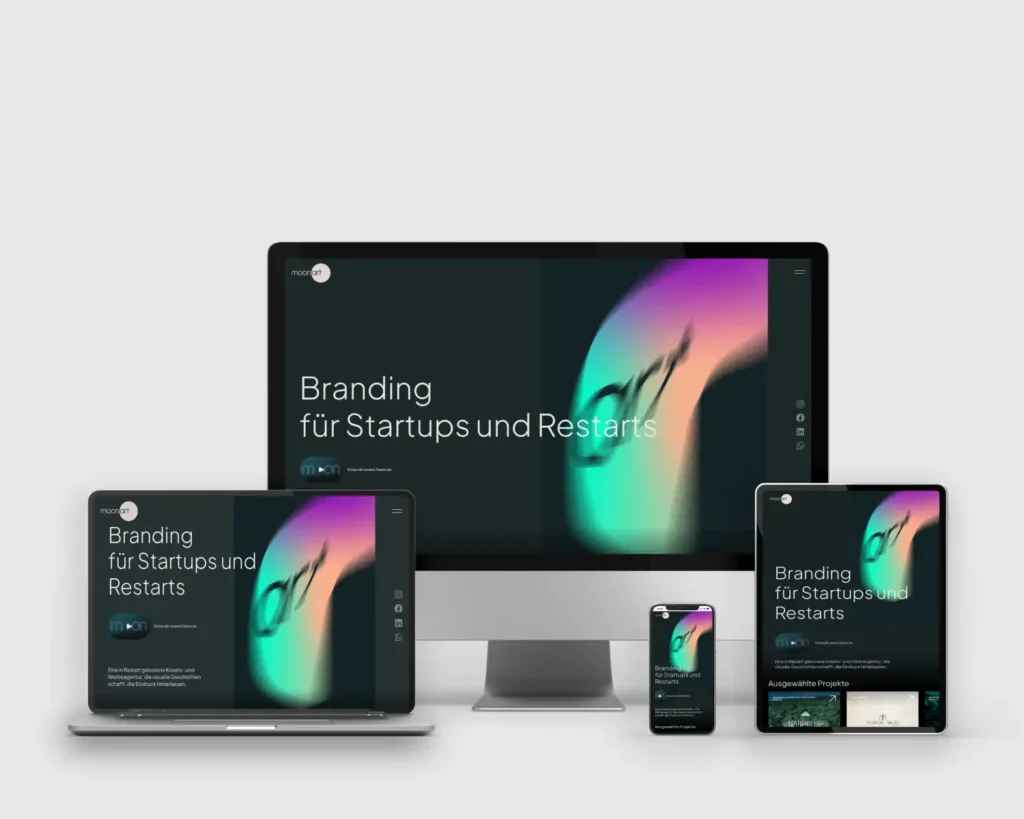 Multi-device responsive website mockup - Auto Grow web development
