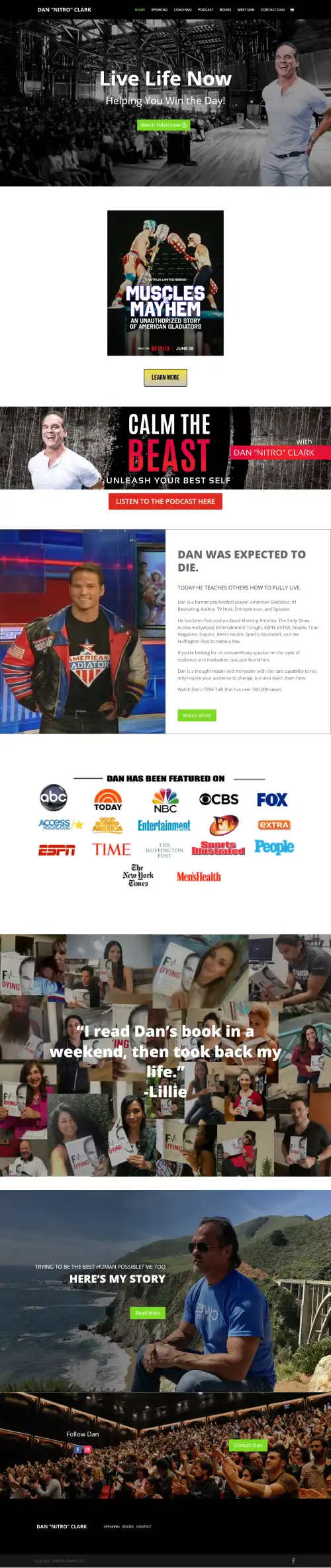 Dannitro Clark website screenshot - Auto Grow web development portfolio